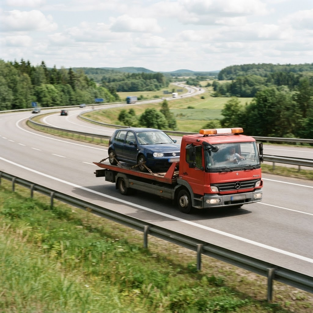 Kablys24 tralas su automobiliu magistralėje tarp Lietuvos miestų